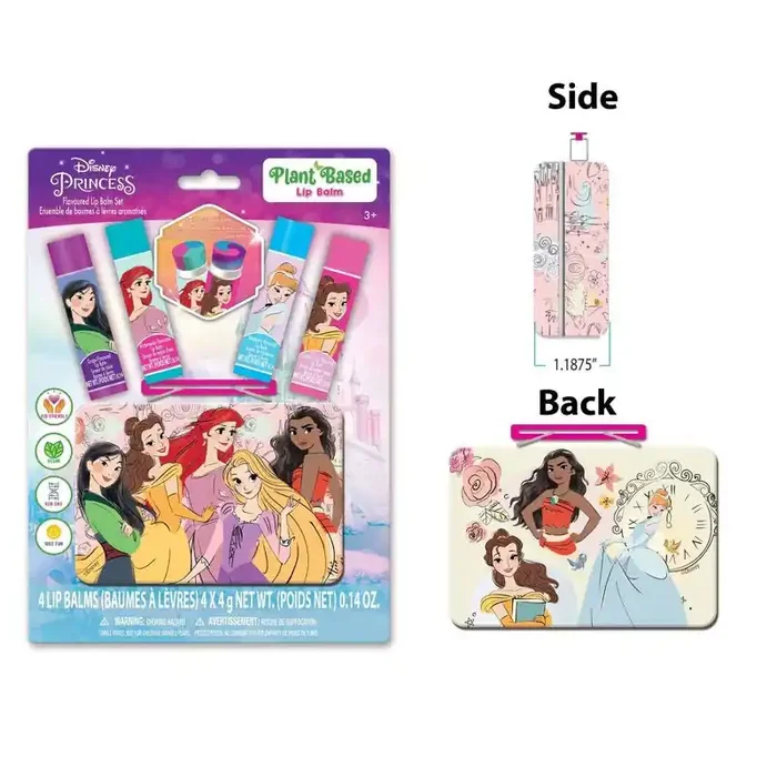 Disney Princess Swirl Balm with Tin 4pk