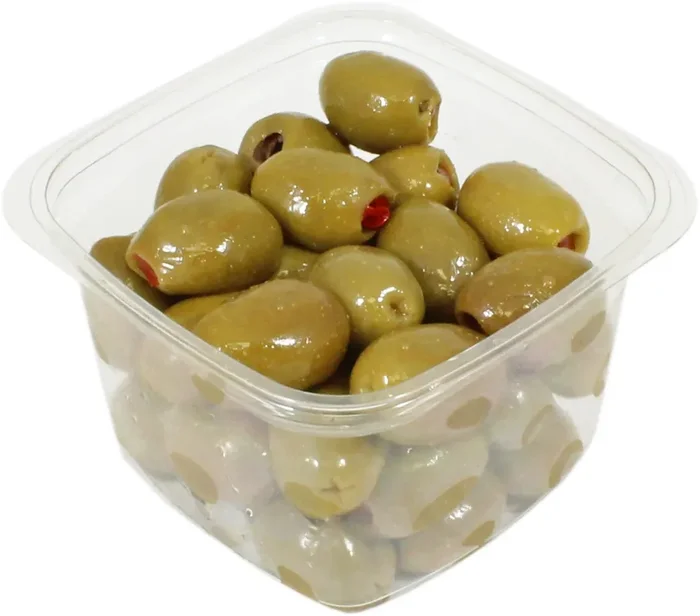 Divina Mt. Athos Green Olives Stuffed with Red Pepper