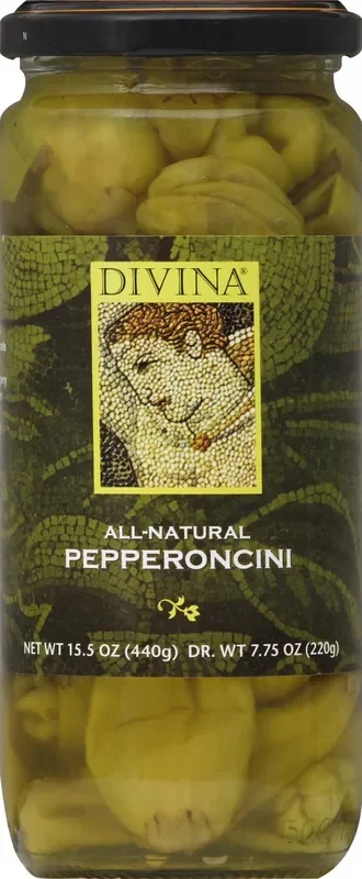 Divina Whole Pepperoncini – 15.5 oz