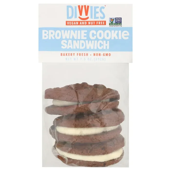 Divvies Brownie Cookie Sandwiches