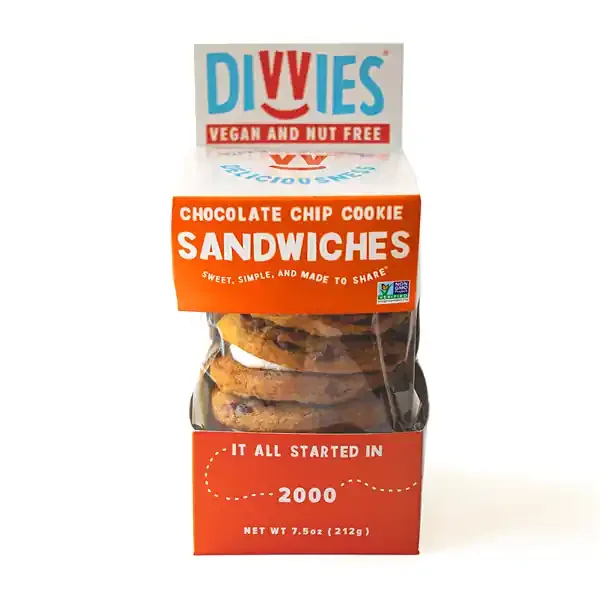 Divvies Chocolate Chip Sandwich Cookies Box