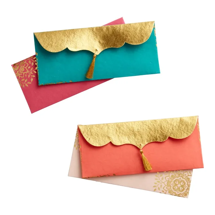 Diwali Handmade Paper Money Envelopes 4 Pack