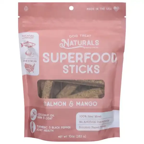Dog Treat Naturals Salmon & Mango Superfood Sticks