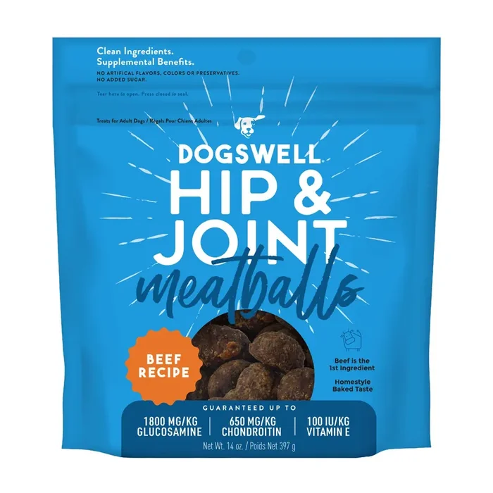 Dogswell Hip & Joint Beef Recipe Meatballs, 14 oz.