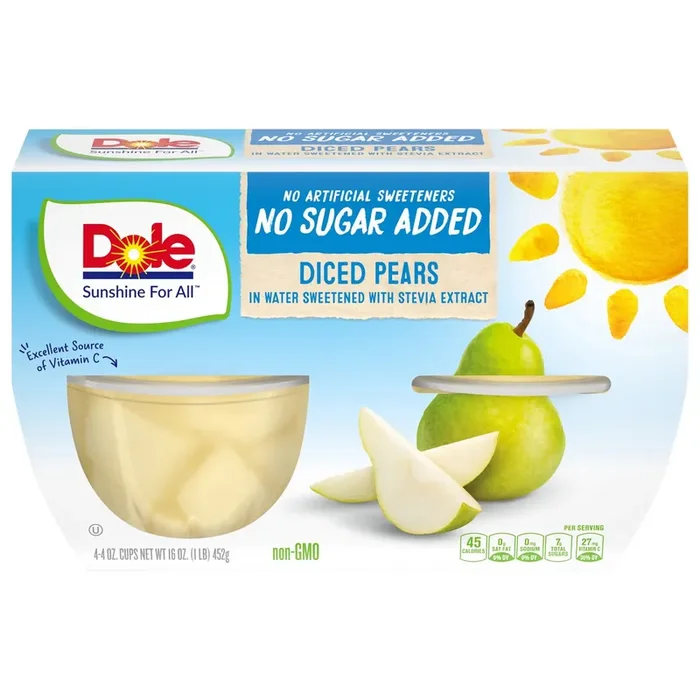 Dole Diced Pears, No Sugar Added