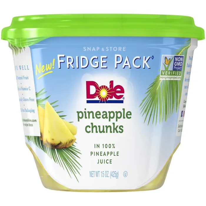 Dole Fridge Pack Pineapple Chunks in 100% Pineapple Juice