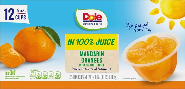 Dole Mandarin Oranges In 100% Fruit Juice