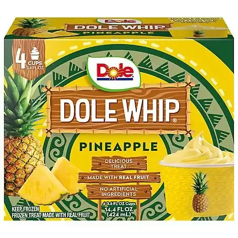Dole Whip Pineapple Frozen Treat Cups 4-3.6fz, 14.4 Fz – 4-3.6FZ