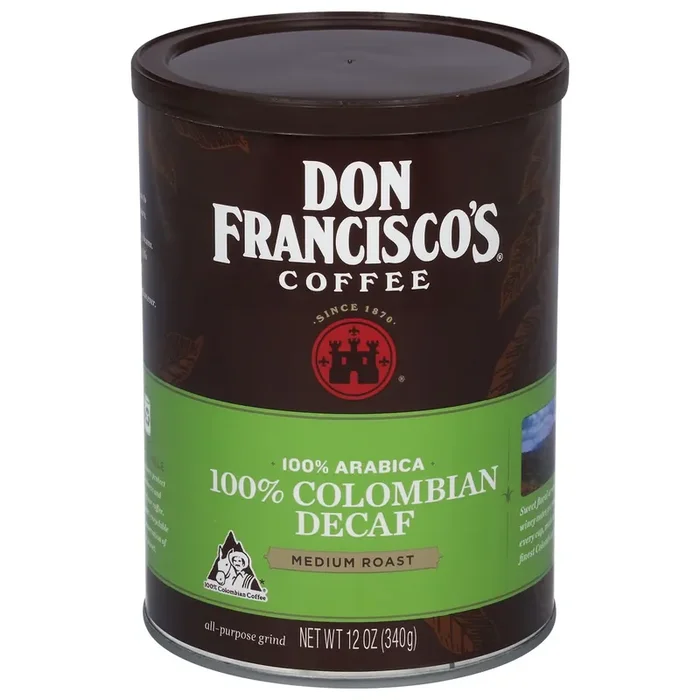 Don Francisco‘s 100% Arabica Medium Roast 100% Columbian Decaf Coffee 12 oz