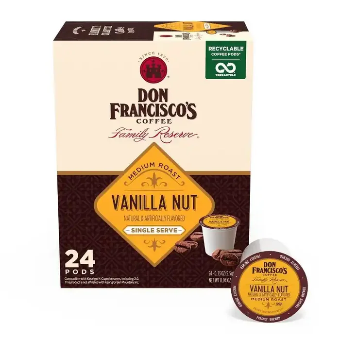 Don Francisco‘s Vanilla Nut Medium Roast Coffee – Single Serve Pods – 24ct