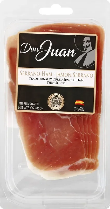 Don Juan Thin Sliced Dry-Cured Serrano Ham 3 oz