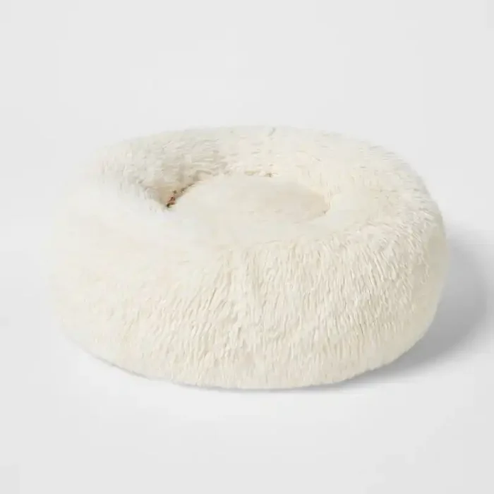 Donut Bolster Dog Bed – Boots & Barkley™ – Cream – S