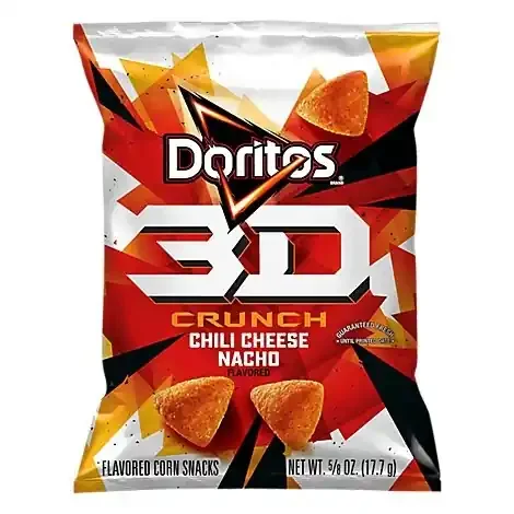 Doritos 3D Crunch Flavored Corn Snacks Chili Cheese Nacho Flavored -.