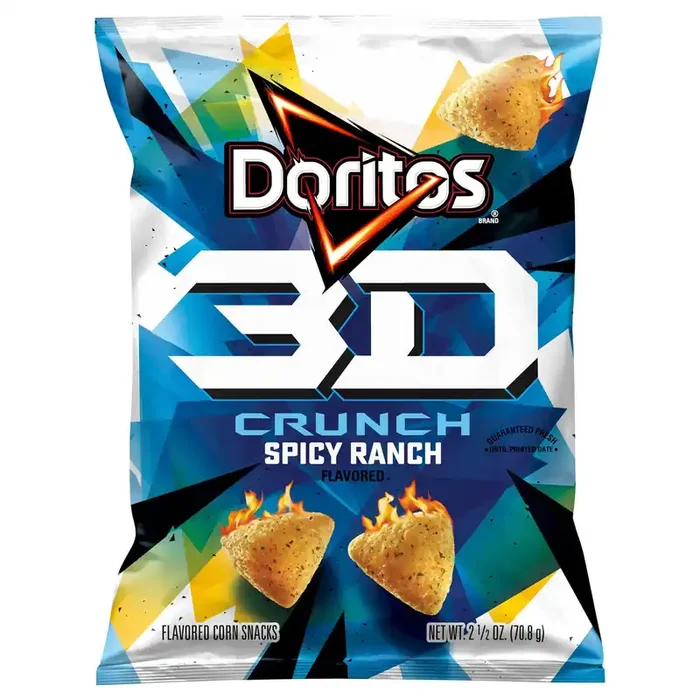 Doritos 3D Crunch Flavored Corn Snacks Spicy Ranch Flavored – 2.5 oz