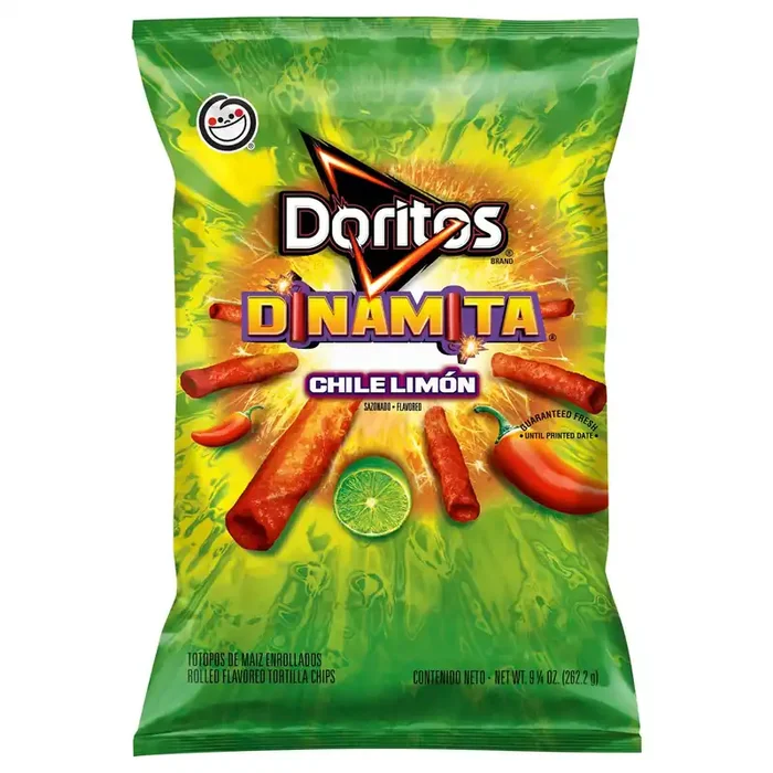 Doritos Dinamita Rolled Flavored Tortilla Chips Chile Limon Flavored 9 1/4 Oz