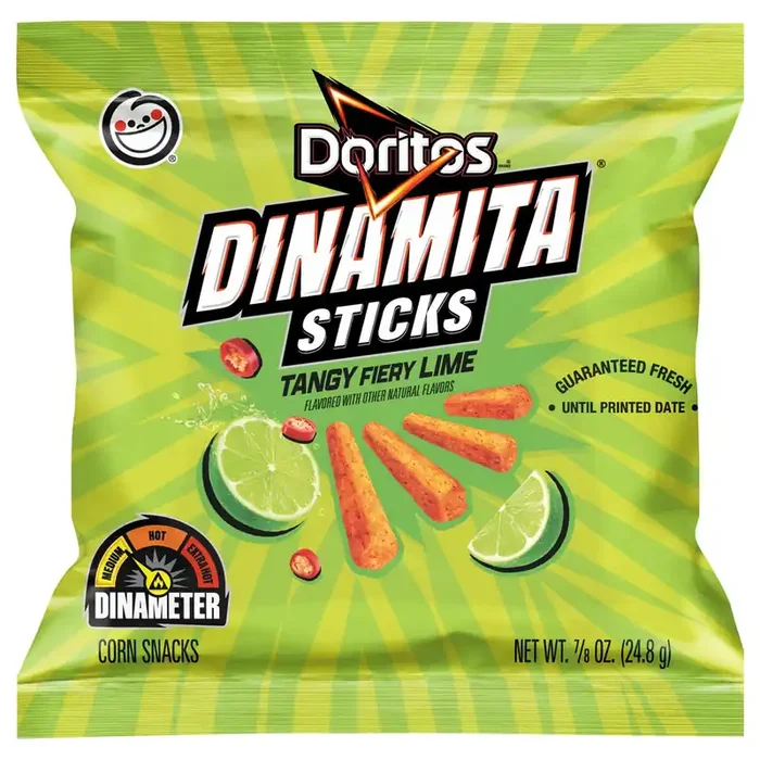 Doritos Dinamita Tortilla Chips Tangy Fiery Lime 0.88 Oz