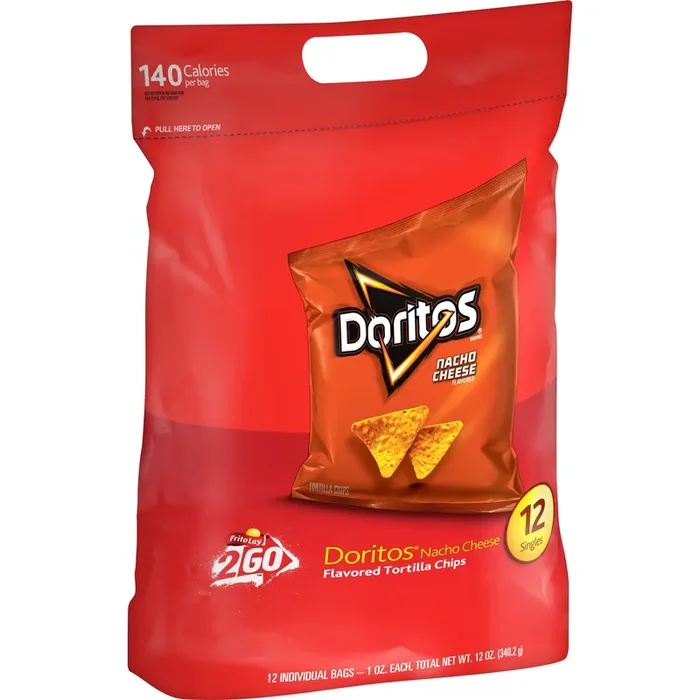 Doritos Flavored Tortilla Chips Nacho Cheese 1 Oz 12 Count