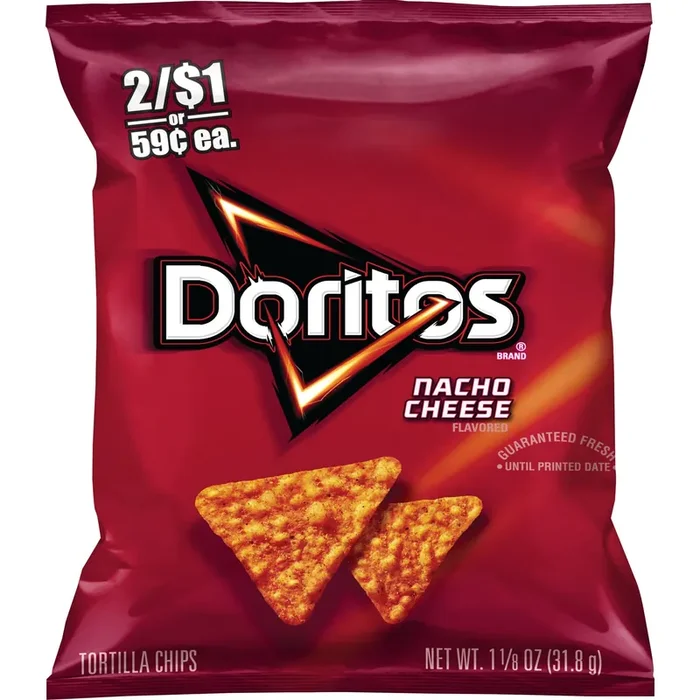 Doritos Tortilla Chips Nacho Cheese 1 1/8 Oz