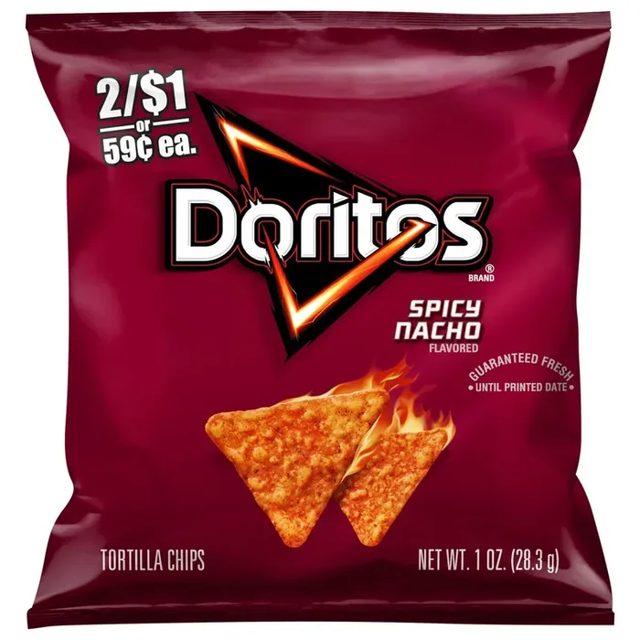 Doritos Tortilla Chips Spicy Nacho Flavored – 1 oz
