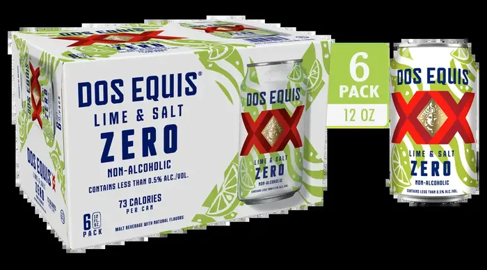 Dos Equis Lime & Salt Zero, 6 Pack, 12 fl oz Cans