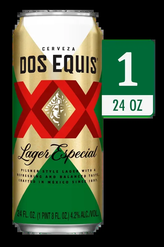 Dos Equis Mexican Lager Beer, Single 24 fl oz Can
