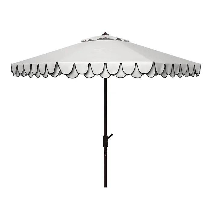 Double Scalloped 9 Foot Tilting Patio Umbrella