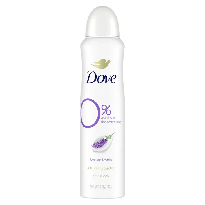 Dove 0% Aluminum Deodorant Spray Lavender & Vanilla, 4 oz1 Count