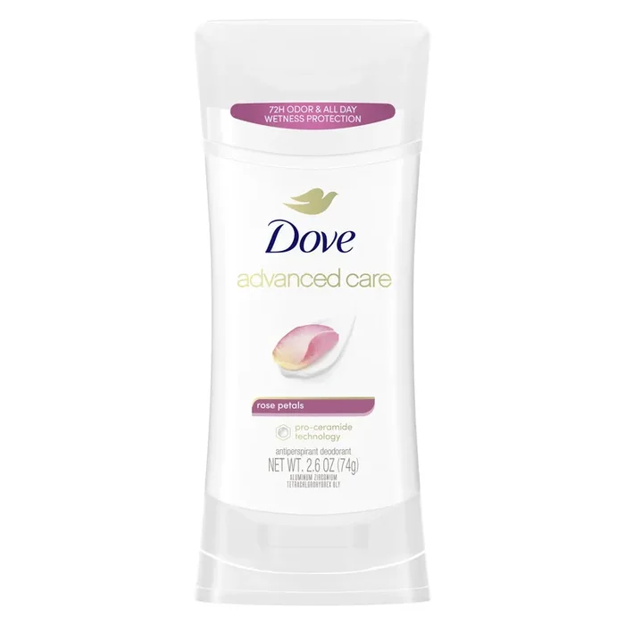 Dove Advanced Care Antiperspirant Deodorant Stick Rose Petals, 2.6 oz