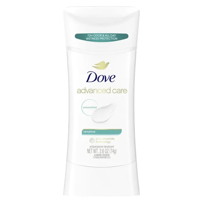Dove Advanced Care Antiperspirant Deodorant Stick Sensitive, 2.6 oz