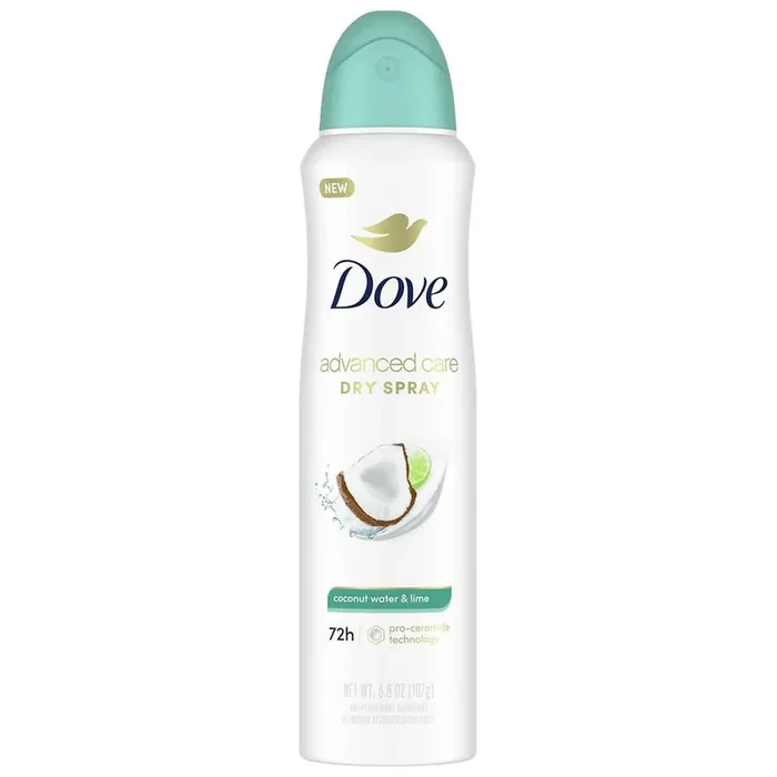 Dove Antiperspirant Deodorant Dry Spray Coconut Water & Lime Scent 3.8 Oz