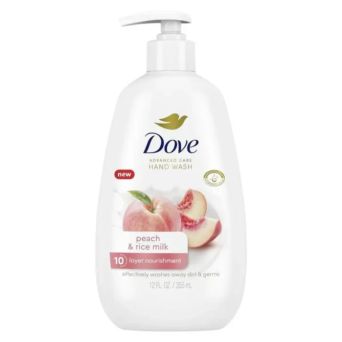 Dove Beauty Advanced Care Hand Wash – Peach & Rice Milk – 12 fl oz