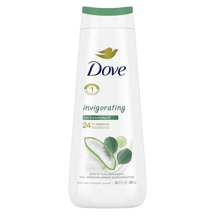 Dove Body Wash Invigorating With Aloe & Eucalyptus, 20 oz