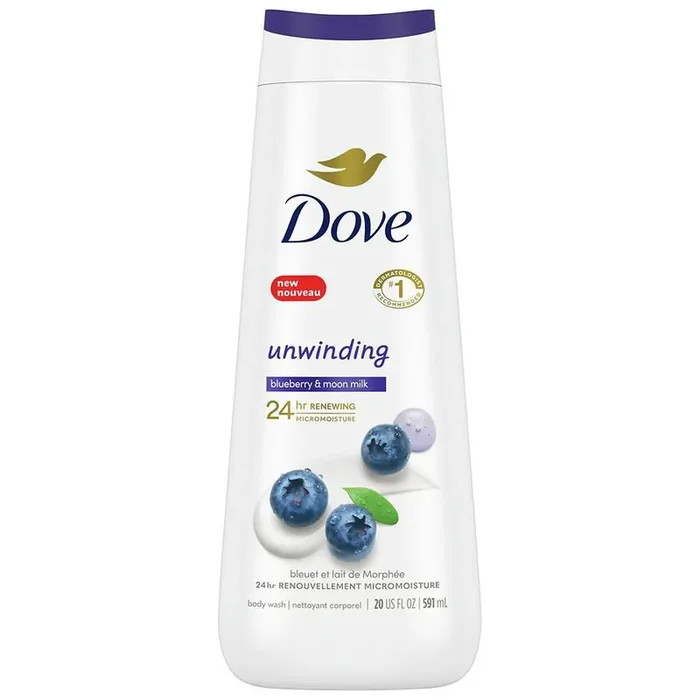 Dove Body Wash Unwinding Blueberry & Moon Milk, 20 oz