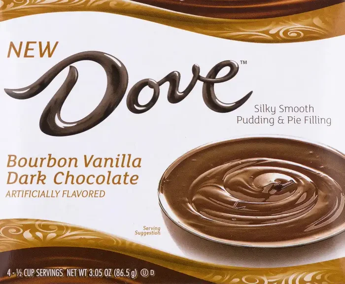 Dove Bourbon Vanilla Dark Chocolate Pudding & Pie Filling 3.05 oz
