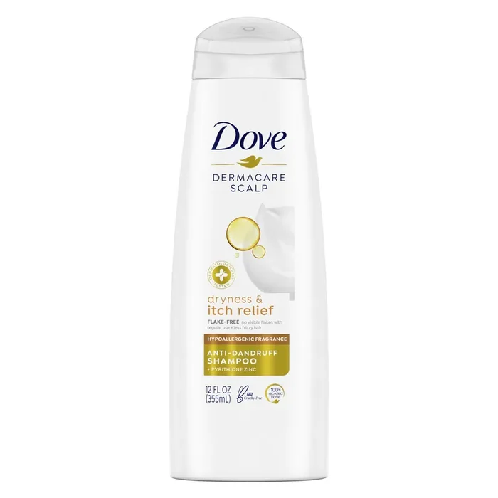 Dove DermaCare Scalp Anti Dandruff Shampoo Dryness and Itch Relief, 12 oz