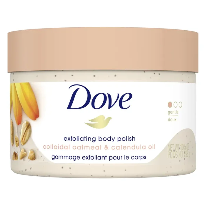 Dove Exfoliating Body Polish Scrub Oatmeal & Calendula Oil, 10.5 oz