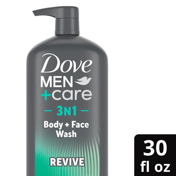 Dove Men+Care Men Body And Face Wash, Invigorating Revive 3N1
