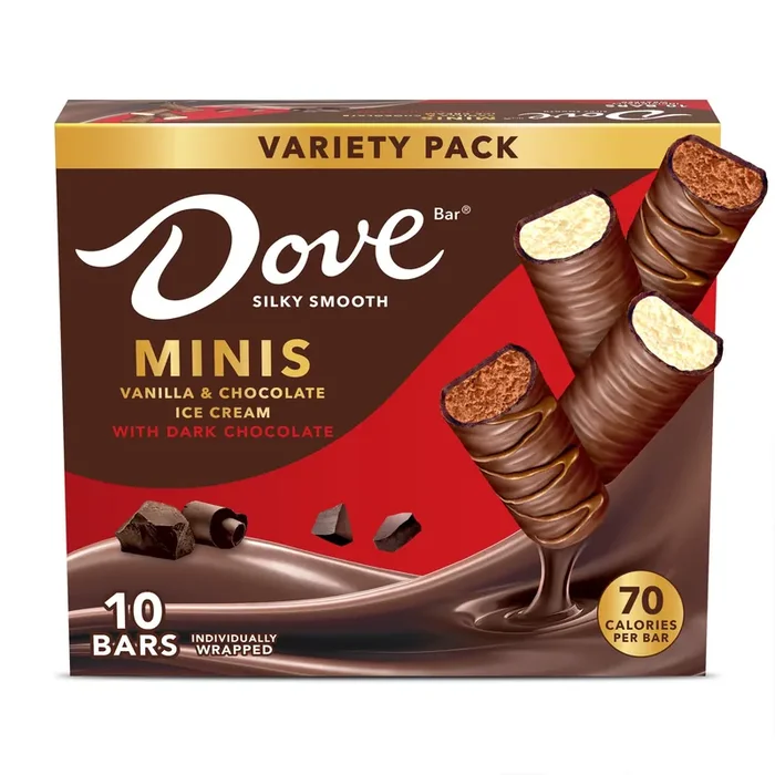 Dove, Mini Ice Cream Bars Variety Pack, 10 Ct, 7.5 Oz