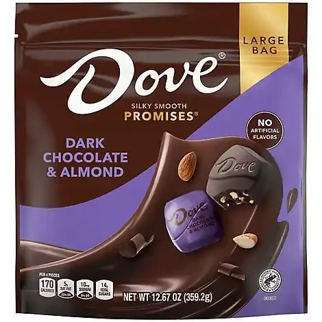 Dove Promises Dark Chocolate Almond Stand Up Pouch- 12.67 oz