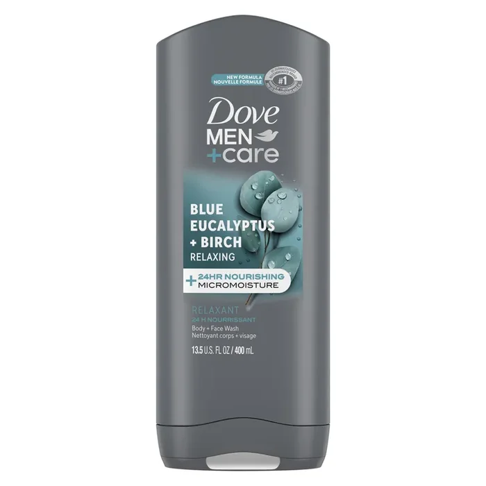 Dove Relaxing Blue Eucalyptus + Birch Body and Face Wash, 13.5 oz