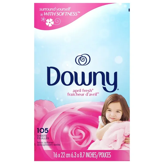 Downy Fabric Softener Dryer Sheets, April Fresh, 105 count