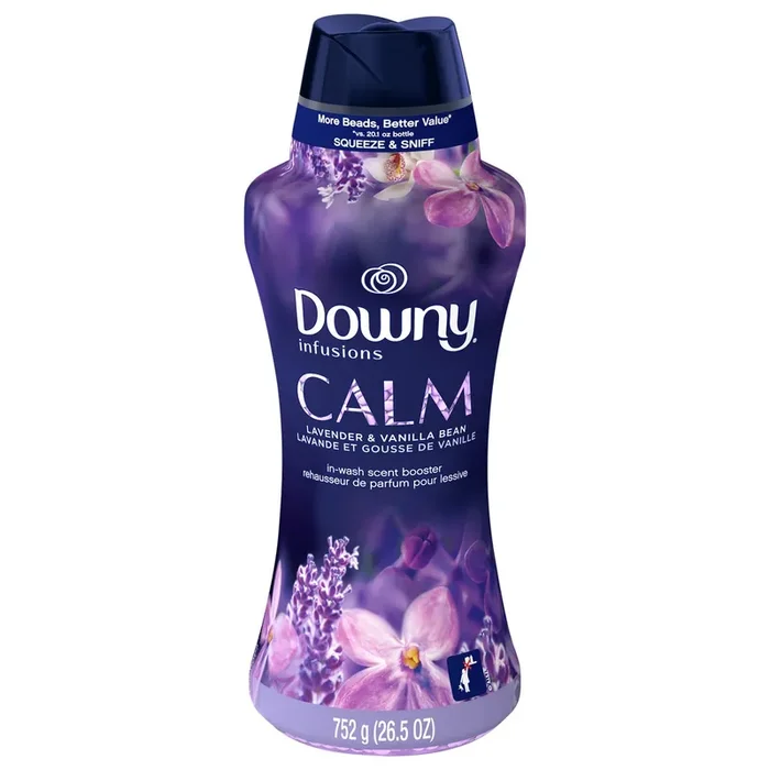 Downy Infusions In-Wash Scent Booster Beads, Calm, Lavender & Vanilla Bean, 26.5 oz