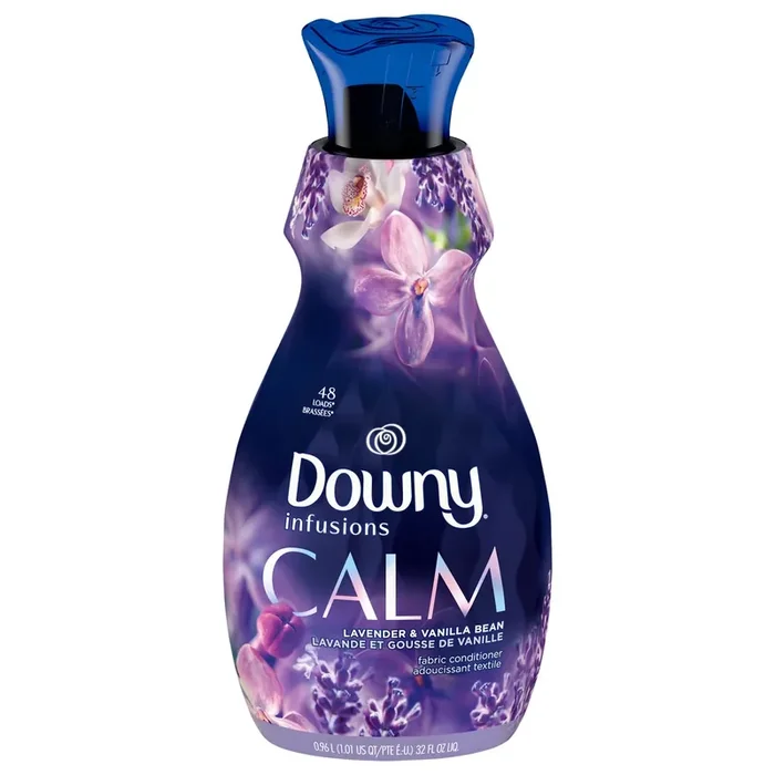 Downy Infusions Liquid Fabric Softener, Calm, Lavender & Vanilla Bean, 32 fl oz