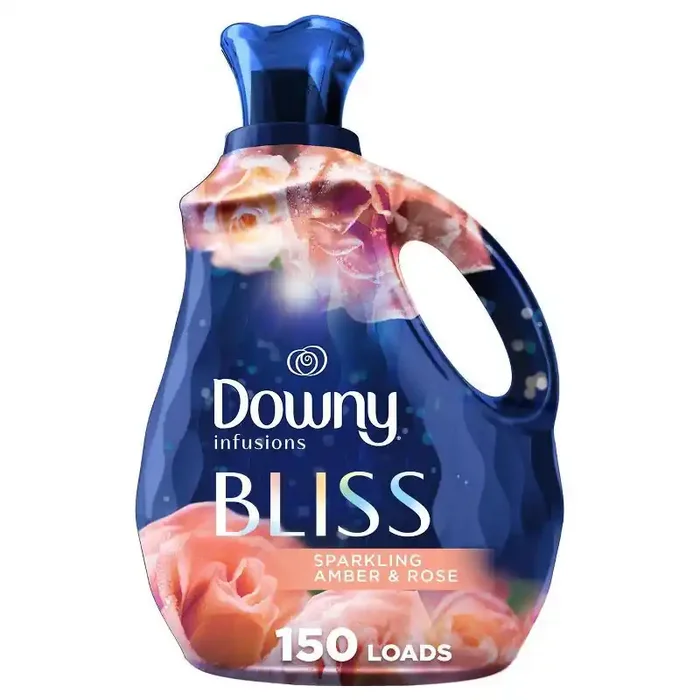 Downy Infusions Sparkling Amber & Rose Scent HE Compatible Bliss Liquid Fabric Softener – 101 fl oz