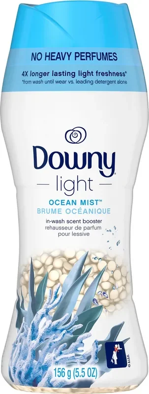 Downy Light Laundry Scent Booster Beads for Washer, Ocean Mist, 5.5 oz, with No Heavy Perfumes