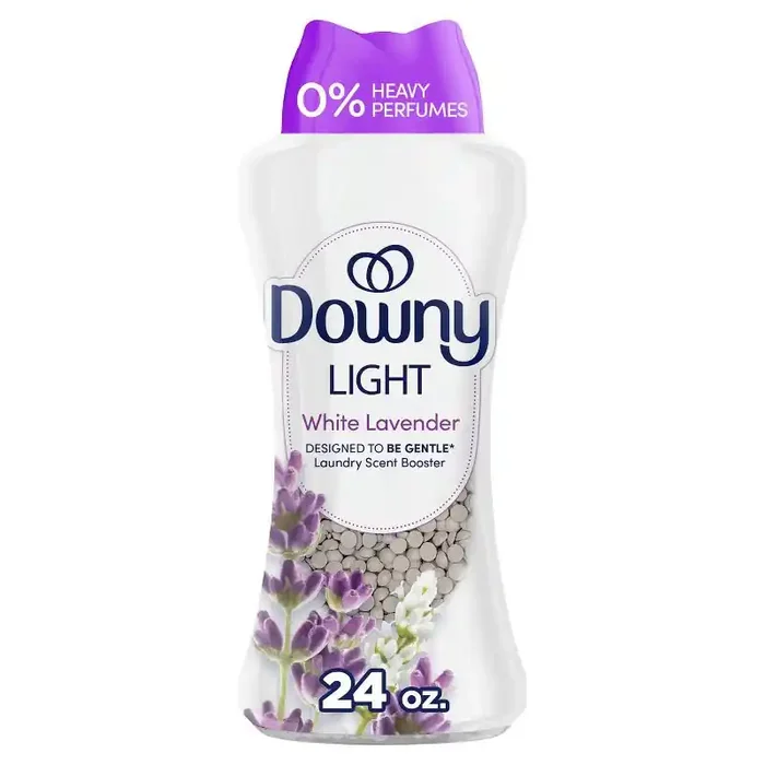 Downy Light White Lavender Laundry Scent Booster Beads for Washer with No Heavy Perfumes – 24oz