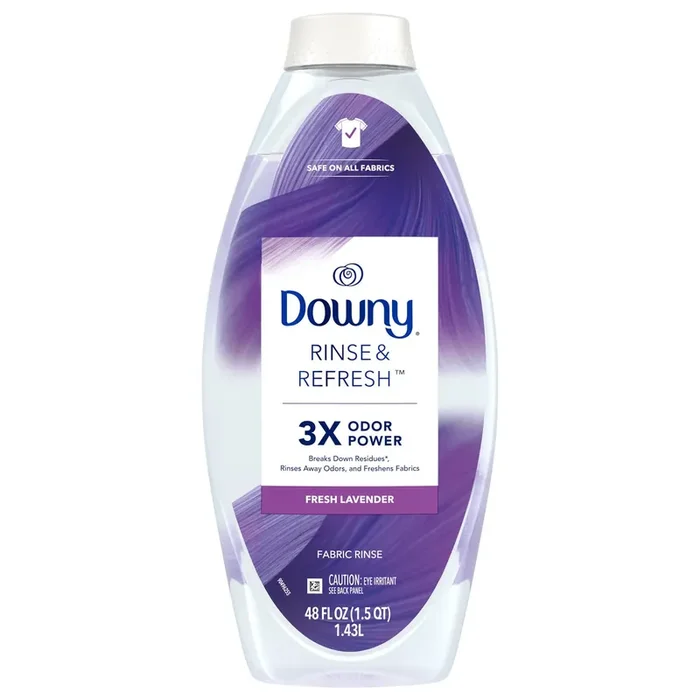 Downy RINSE & REFRESH Laundry Odor Remover and Fabric Softener, Fresh Lavender, Safe on ALL Fabrics, Gentle on Skin, HE Compatible