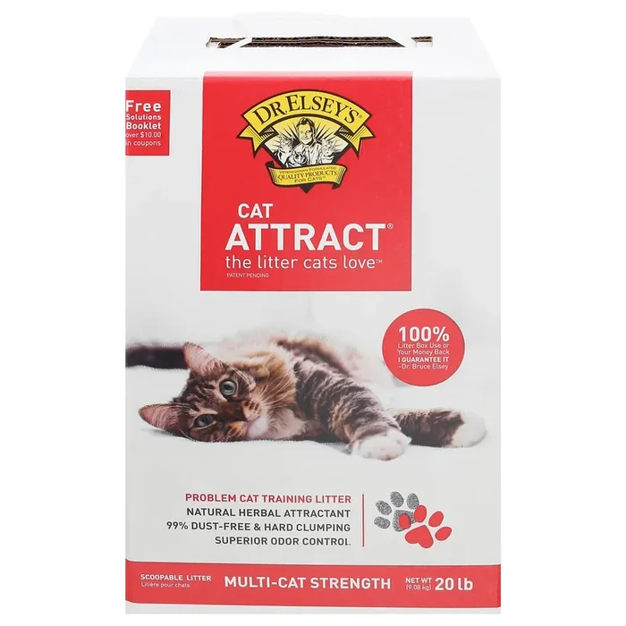 Dr. Elsey‘s Cat Attract Multi-Cat Strength Scoopable Litter 20 lb
