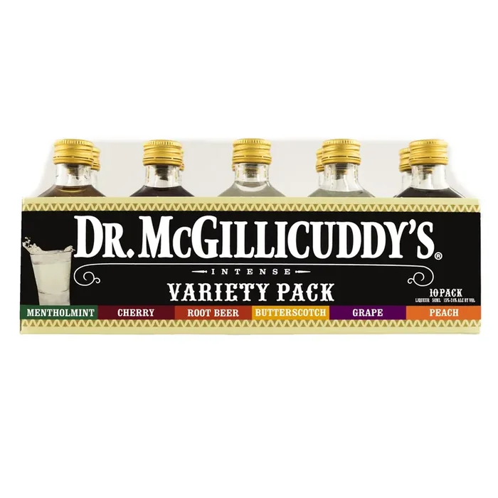 Dr. McGillicuddy‘s Variety Flavor Liqueur 10 Pack 50ml Varying Proof
