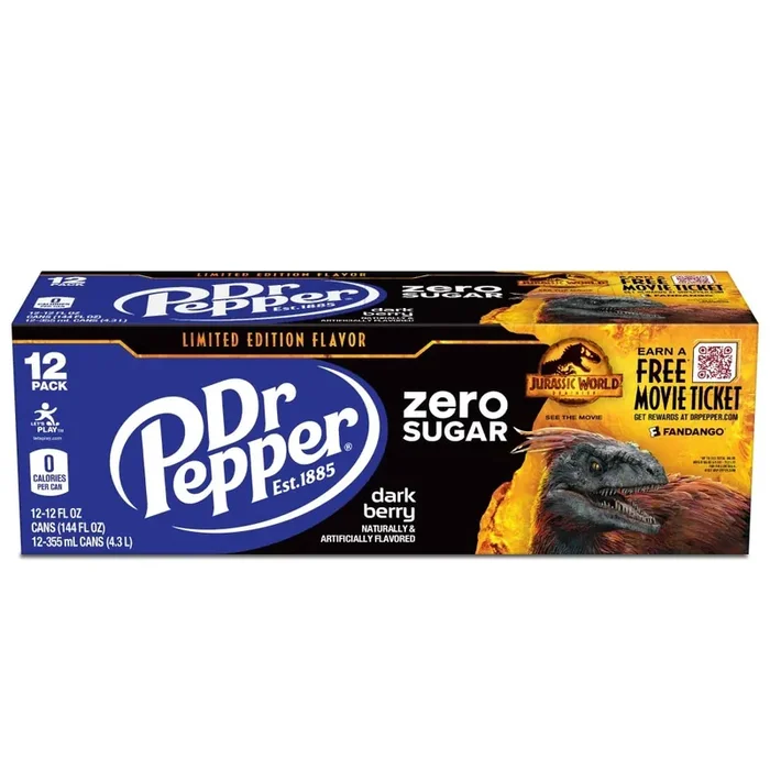 Dr Pepper Dark Berry Zero Sugar Soda